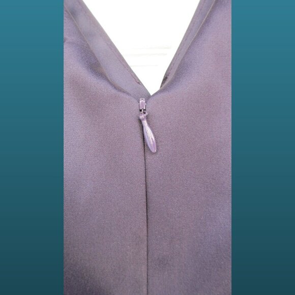 Patra Gown Women's Draped Full-Length Gown 10 Purple Back Zipper Closure + - Picture 5 of 10